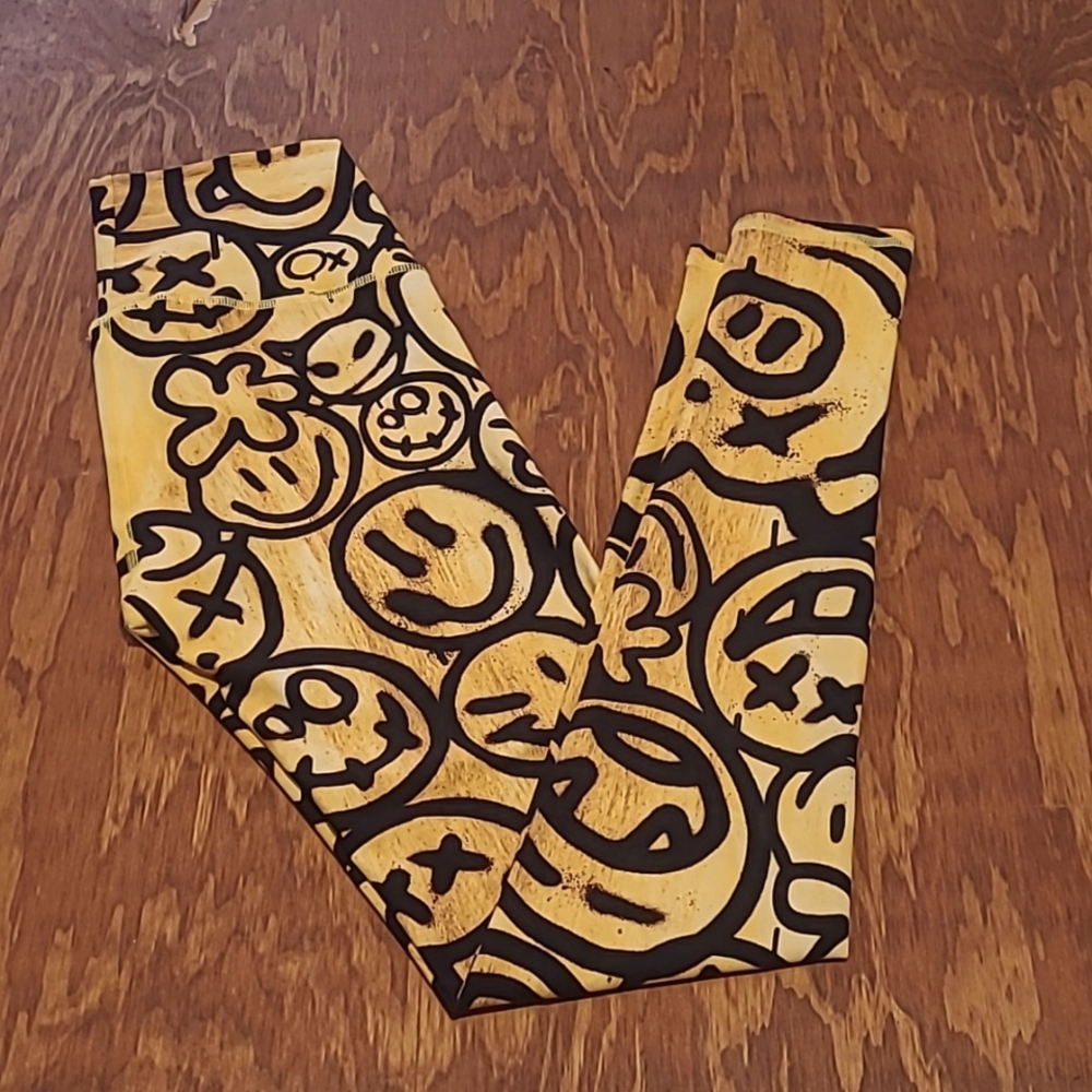 Niyama Sol Resoluna Happy Leggings Hot Yoga Pilates pant SzSmall EUC Full Length